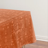 Elegantes Deep Orange Damask Muster Tischdecke (Beispiel)