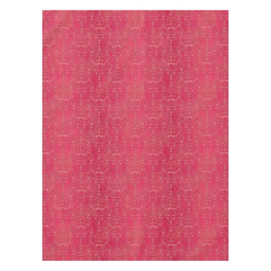 Elegantes Deep Pink Damask Muster Tischdecke (Vorderseite)