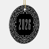 Elegantes Deko Doppelseitiges Foto Keramikornament (Rechts)