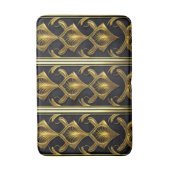 Elegantes Deko in Schwarz und Gold Badematte (Vorderseite Vertikal)