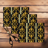 Elegantes Deko in Schwarz und Gold Seidenpapier