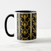 Elegantes Deko in Schwarz und Gold Tasse (Links)