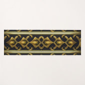 Elegantes Deko in Schwarz und Gold Yogamatte (Vorderseite (Horizontal))