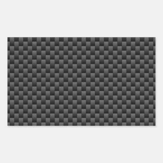Elegantes Dekor im Carbon Fibre Style Rechteckiger Aufkleber (Vorderseite)
