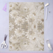 Elegantes Dekor mit weißer Blüte Seidenpapier (Basteln)