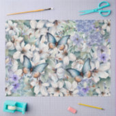 Elegantes Dekor von Blumen und Schmetterlingen Seidenpapier (Basteln)