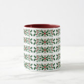 Elegantes dekoratives botanisches Weihnachtsfest Tasse (Zentrum)