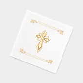 Elegantes dekoratives Cross No Text Religious Even Servietten Mit Folie (Links)