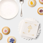 Elegantes dekoratives Cross No Text Religious Even Servietten Mit Folie