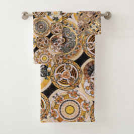 Elegantes Dekoratives Jugendstil Badhandtuch Set