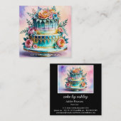 Elegantes Dekorieren von benutzerdefinierten Kuche Quadratische Visitenkarte (Vorne/Hinten)