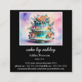 Elegantes Dekorieren von benutzerdefinierten Kuche Quadratische Visitenkarte (Rückseite)