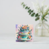 Elegantes Dekorieren von benutzerdefinierten Kuche Quadratische Visitenkarte (Stehend Vorderseite)