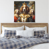 Elegantes DekorKönigliche Hunde mit Ölgemälde Leinwanddruck (Insitu (Schlafzimmer))