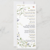 Elegantes Delicate Watercolor Wildblume Program (Rückseite)