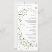Elegantes Delicate Watercolor Wildblume Program (Vorderseite)
