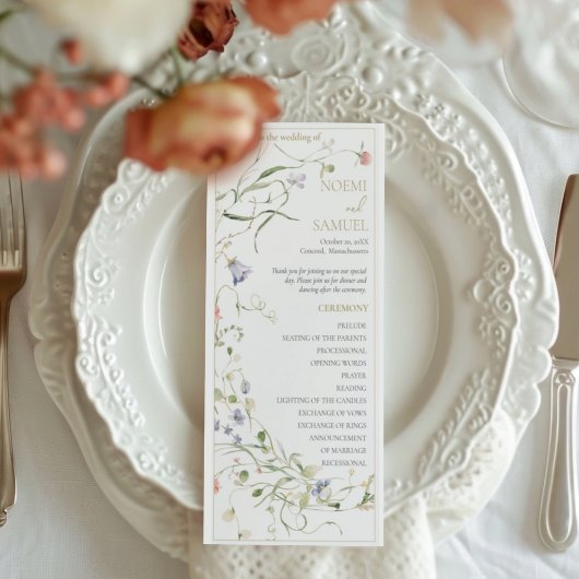 Elegantes Delicate Watercolor Wildblume Program