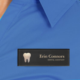 Elegantes Dental Assistant Dentist Tooth Logo Namenschild