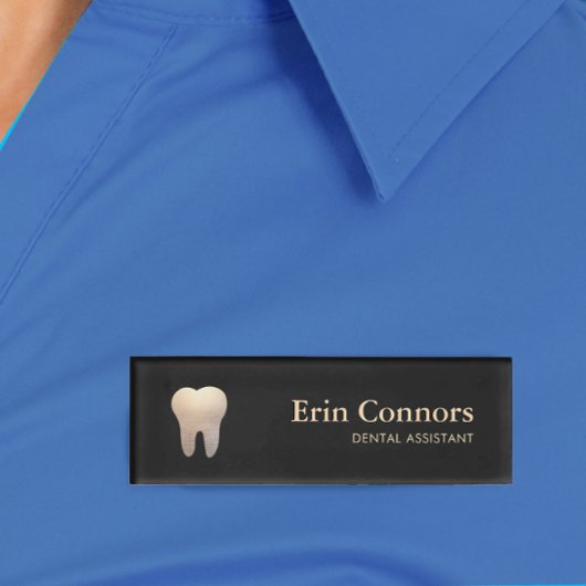 Elegantes Dental Assistant Dentist Tooth Logo Namenschild