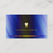 Elegantes Dental Blue Gold Visitenkarte (Rückseite)