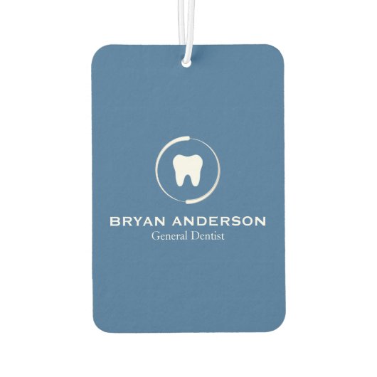 Elegantes Dental-Logo Autolufterfrischer (Rückseite)