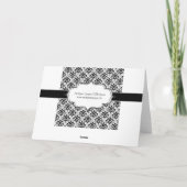 Elegantes Design Art Deco Damask Muster aus den 30 Dankeskarte (Rückseite)