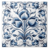 Elegantes Design aus blau-weiß-rustikalem Azulejo Fliese (Vorderseite)