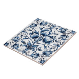 Elegantes Design aus blau-weiß-rustikalem Azulejo Fliese