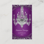 Elegantes Design aus Silver Plum Chandelier Visitenkarte (Vorderseite)