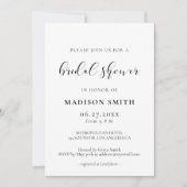 Elegantes Design Bridal Dusche Einladung (Vorderseite)