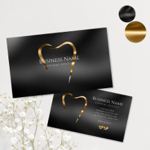 Elegantes Design der Black Gold Dentist Business C