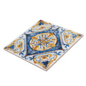 Elegantes Design der Blauen und goldenen Tile Fliese (Seite)