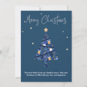 Elegantes Design der Blue Christmas Tree Holiday C Einladung (Vorderseite)