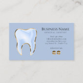 Elegantes Design der Blue Gold Dentist Business Ca Visitenkarte (Rückseite)