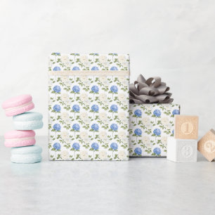 Elegantes Design der Blue Hydragea-Blume Geschenkpapier
