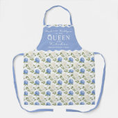 Elegantes Design der Blue Hydragea-Blume Schürze (Vorderseite)