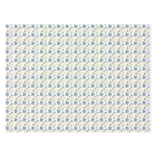 Elegantes Design der Blue Hydragea-Blume Tischdecke (Vorderseite (Horizontal))