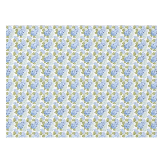 Elegantes Design der Blue Hydragea-Blume Tischdecke (Vorderseite (Horizontal))