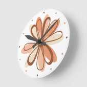 Elegantes Design der Blume Runde Wanduhr (Winkel)