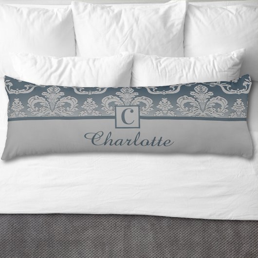 Elegantes Design der Damaskus-Monogramm Seitenschläferkissen