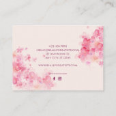 Elegantes Design der floralen Visitenkarte (Rückseite)