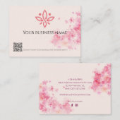 Elegantes Design der floralen Visitenkarte (Vorne/Hinten)