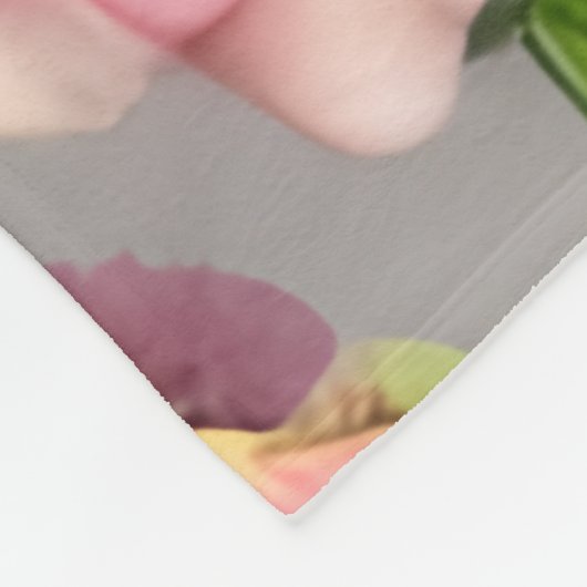 Elegantes Design der französischen Rose Garden Fleecedecke (Ecke)