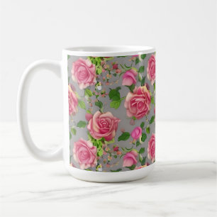 Elegantes Design der französischen Rose Garden Kaffeetasse