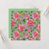 Elegantes Design der französischen Rose Garden Karte (Vorderseite/Rückseite Beispiel)