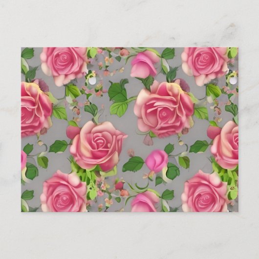 Elegantes Design der französischen Rose Garden Postkarte (Vorderseite)