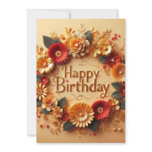 Elegantes Design der Geburtstagskarte Golden und R