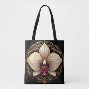 Elegantes Design der goldenen Orchidee Tasche