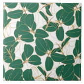 Elegantes Design der grünen Pflanze Fliese (Vorderseite)