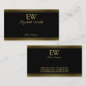 Elegantes Design der Minimalistischen Gold Lines C Visitenkarte (Vorne/Hinten)